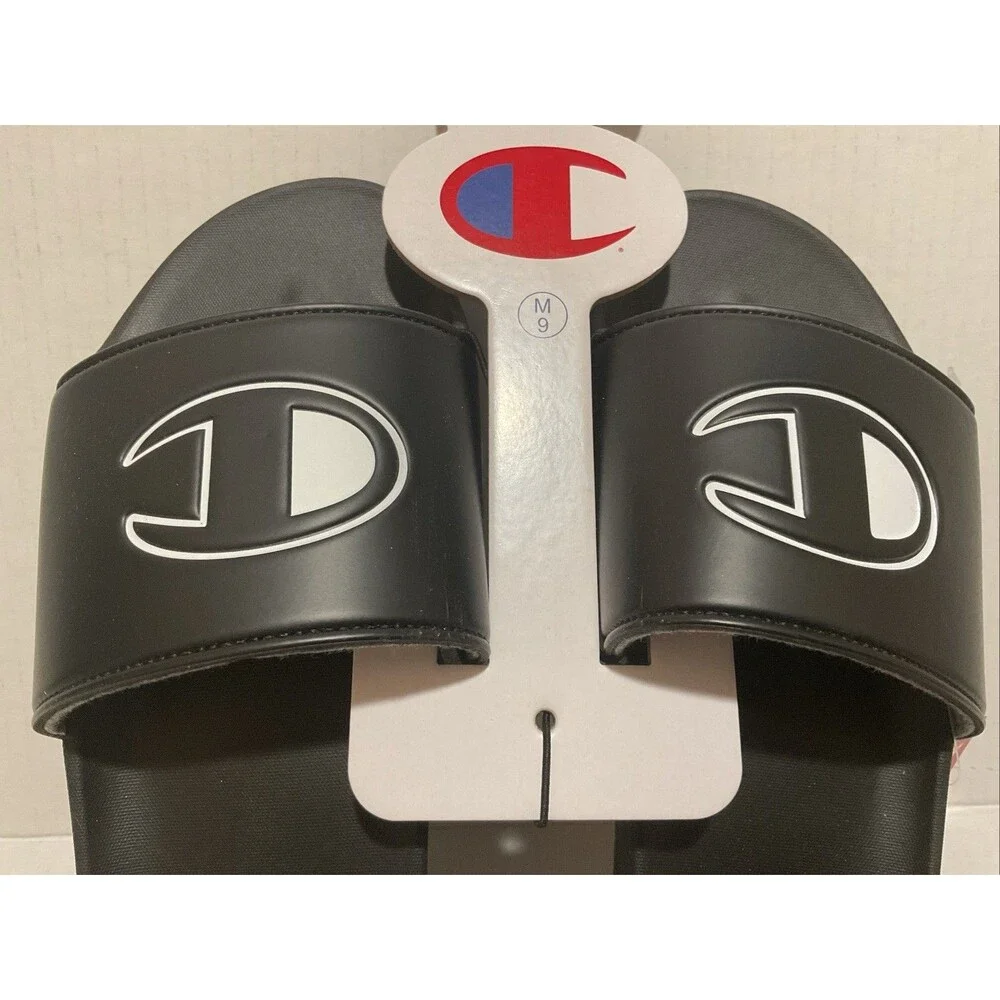 Champion slippers mens 9 Black Slides